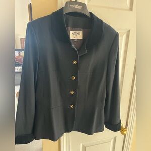 Kasper ASL Black Wool classic jacket with velvet trim 
Absolutely stunning!